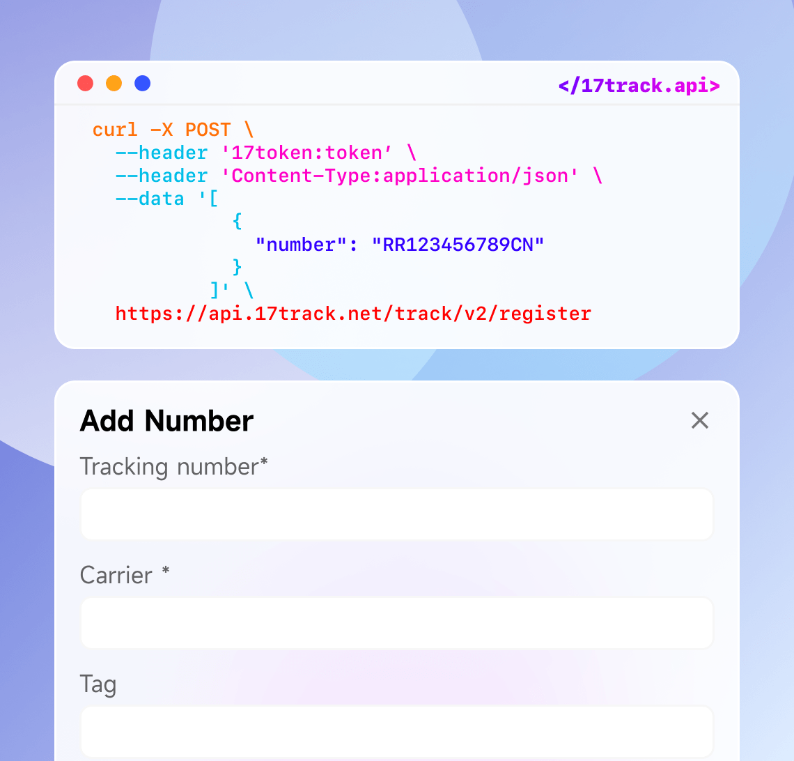 Trin 2: Registrer sporenums via API'en.